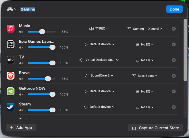 Gaming Profiles